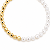 2Tone Pearl Necklace view 4
