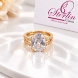 Zirconia Solitaire 2pc Ring Set view 2