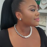 2Tone Pearl Necklace view 3