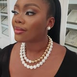 2Tone Pearl Necklace view 2