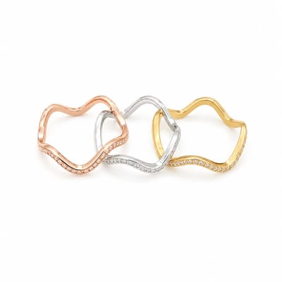 Stoned Eclipse 3Piece curve Ring