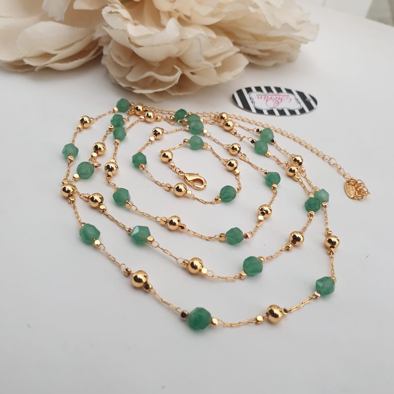 Green Beaded Waist Chain