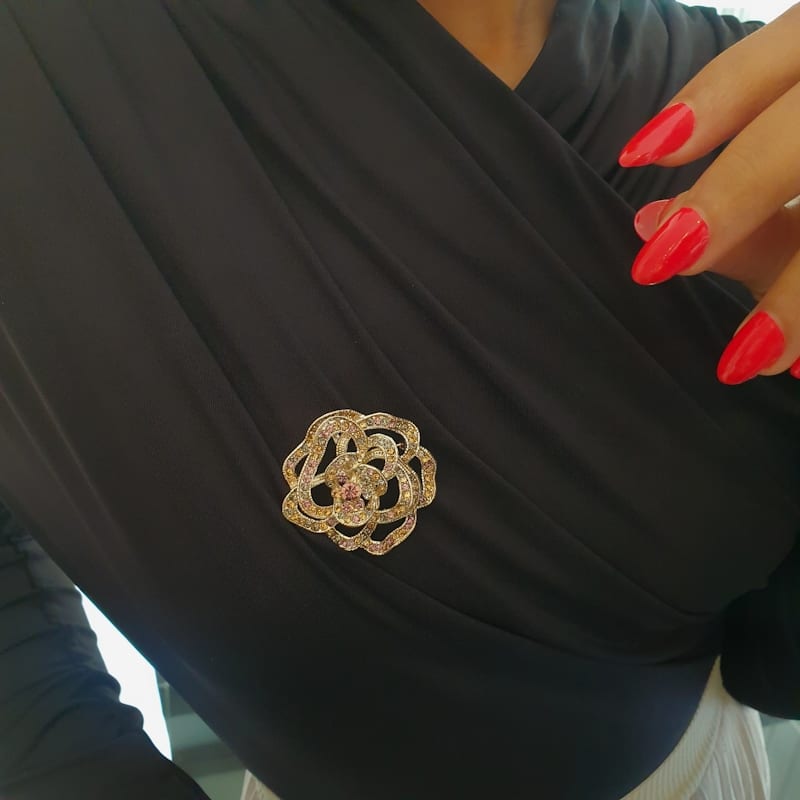 Stone Flower Brooch