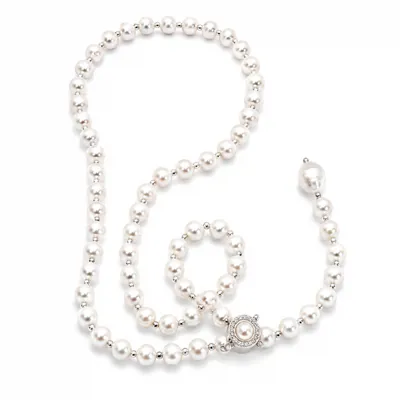 Y Drop Pearl Necklace