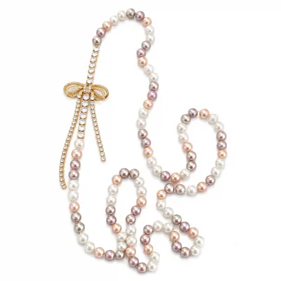 Shell pearl Bow Necklace
