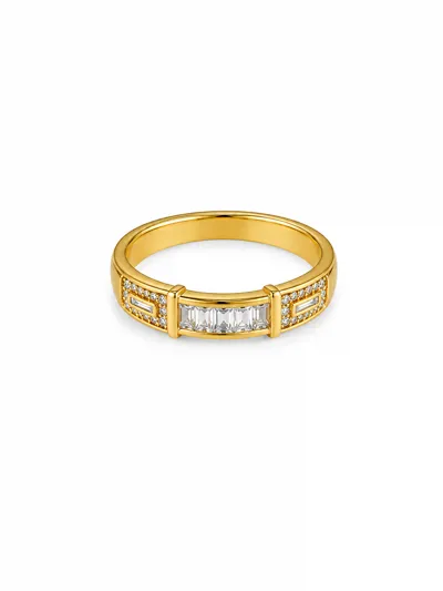 Gold Stoned Band Ring