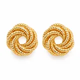 Gold Circle Lay Earring view 1
