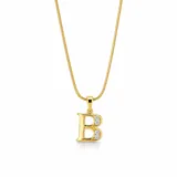 Gold Stoned Alphabet Necklace view 27