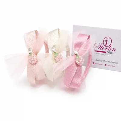 Children Bow Crystal Aliceband