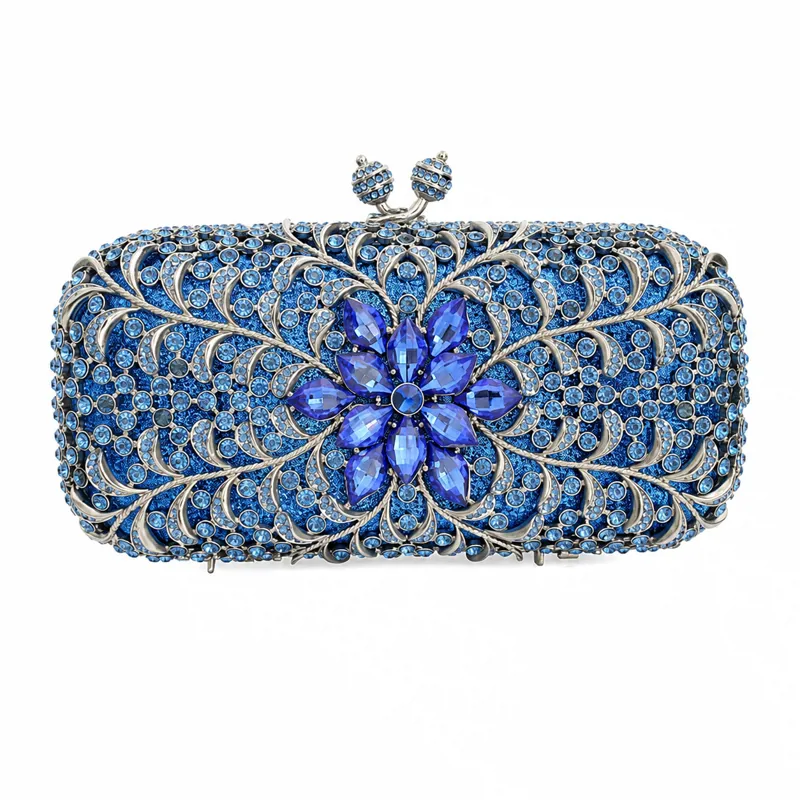 Blue Silver Clutch