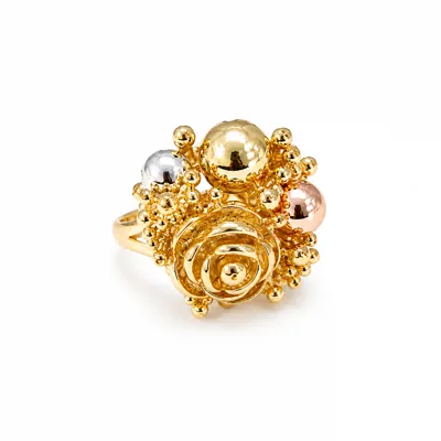 3Tone Petal Ring