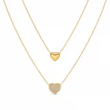 Double Line Heart Necklace view 3