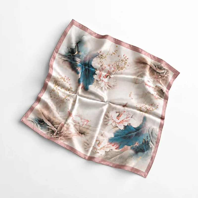 100% SILK Blush Floral Heritage Print Scarf