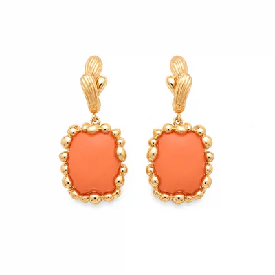 Coral Gild Earrings
