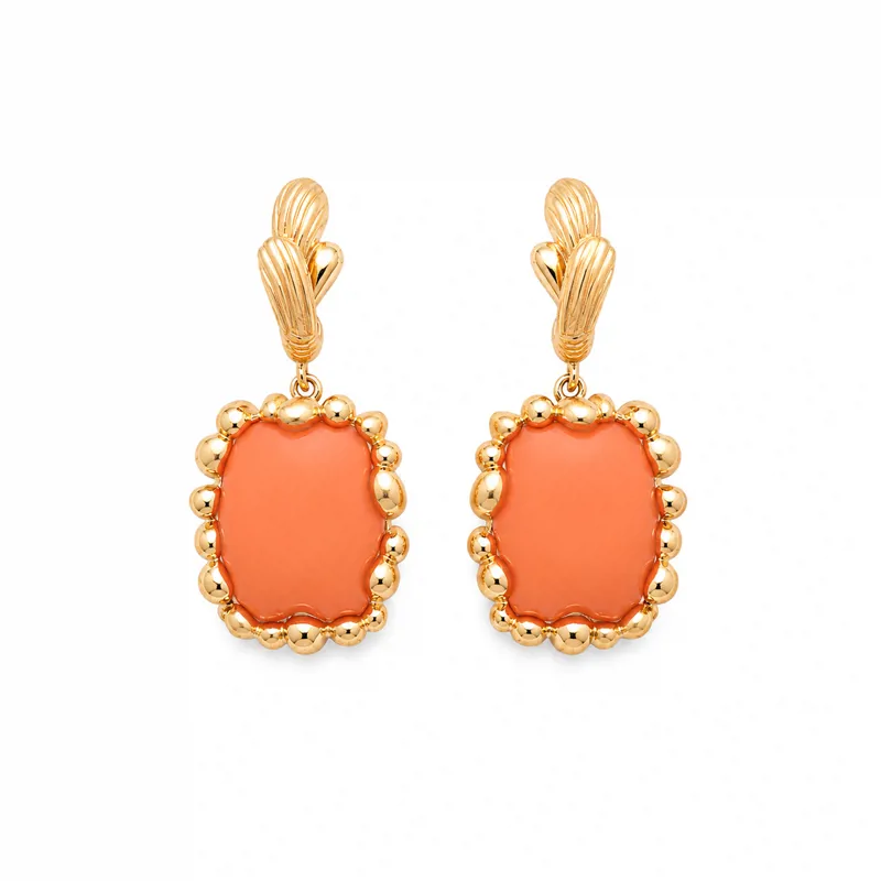 Coral Gild Earrings