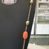 Coral Gold Necklace view 3