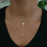Dainty Pearl Necklace view 2