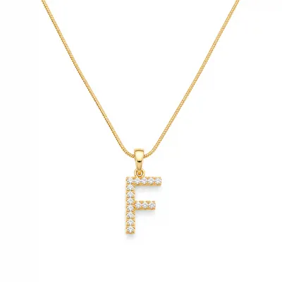 Gold Stone Full Alphabet Necklace