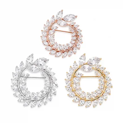 Wreath Stone Brooch