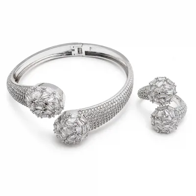 Prong Tip Bangle and Ring Set