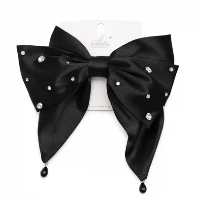 Stoned Bow Hair Clip