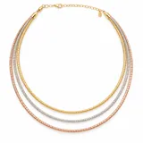 3Tone Triple Layer Necklace view 1