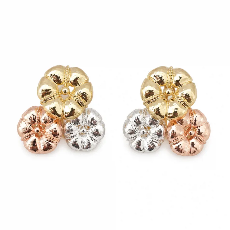 3Tone Tripple Petal Stud