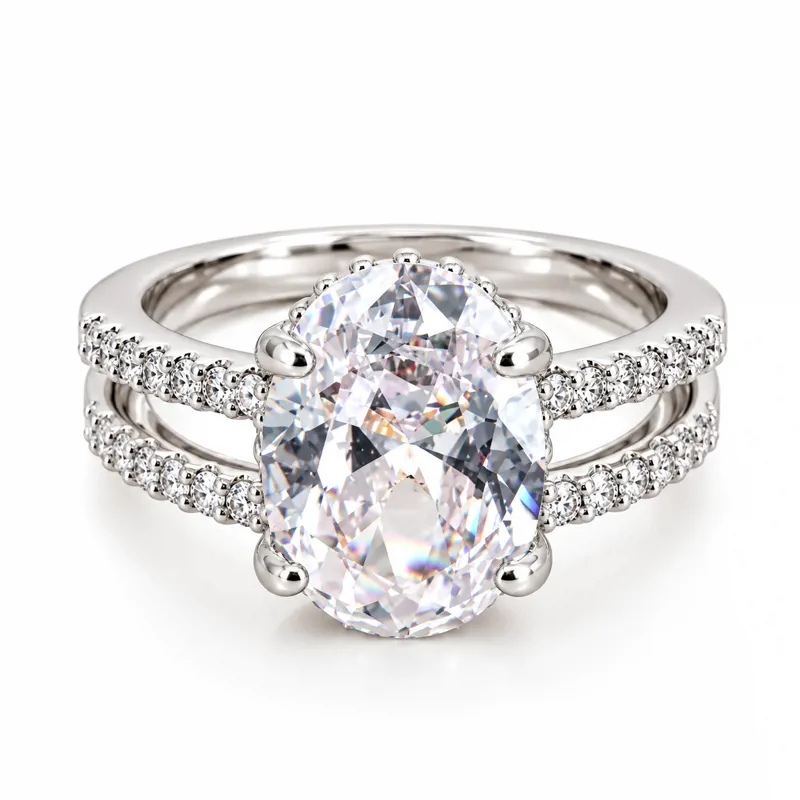 Zirconia Solitaire 2pc Ring Set
