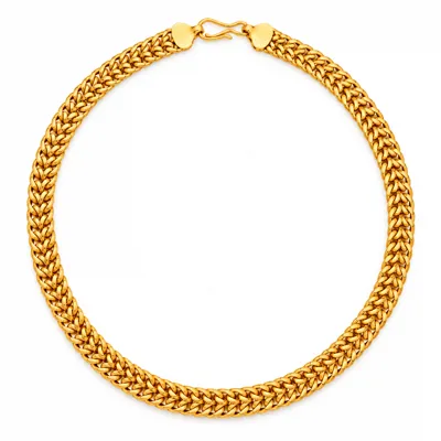 Thick Rail Gold Necklace
