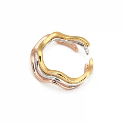Plain Eclipse 3Piece Set Curve Ring