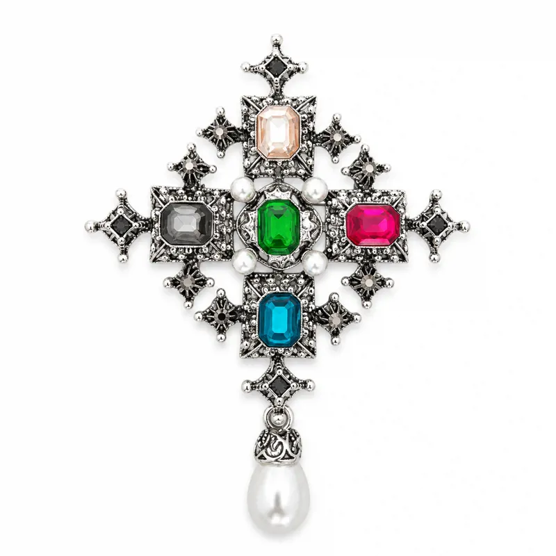 Silver Crest Brooch