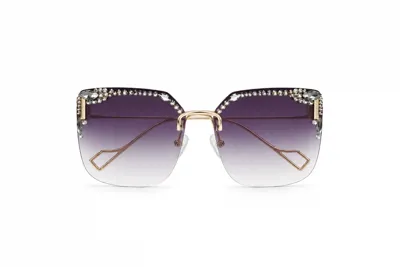 Crystal Rimless Sunglasses