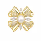 Pearl Flower Brooch view 3