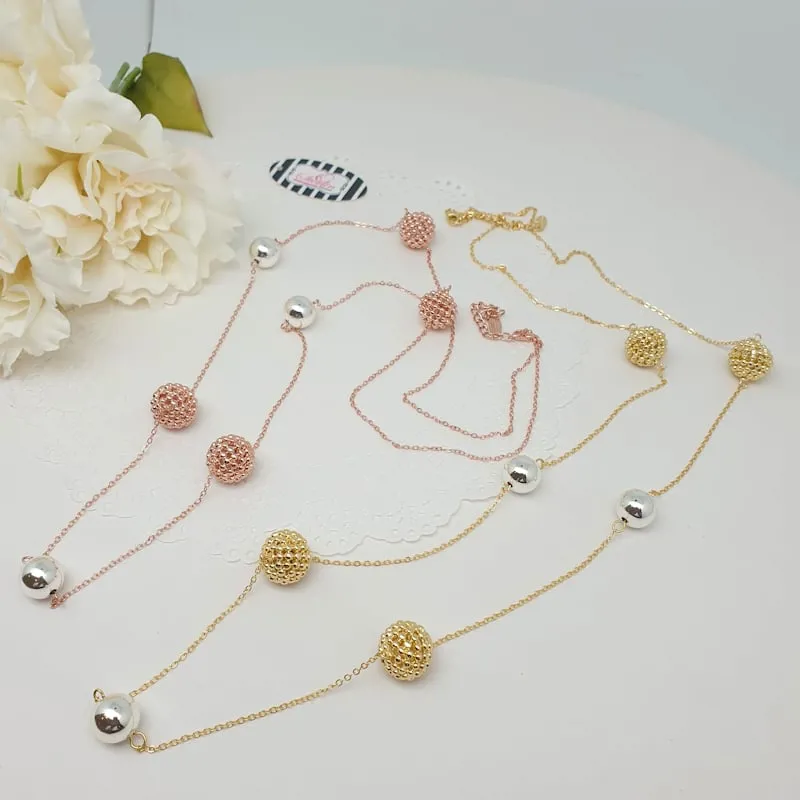 2 Tone Ball Necklace