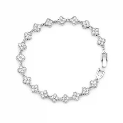 Half Stoned Link Bangle