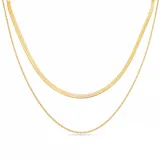 Gold 2Lines Necklace view 2