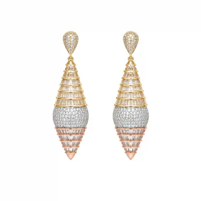 3Tone Bas Bling Earrings
