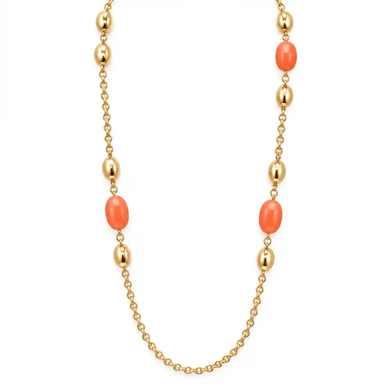 Coral Gold Necklace