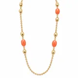 Coral Gold Necklace view 1