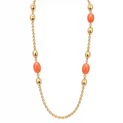 Coral Gold Necklace