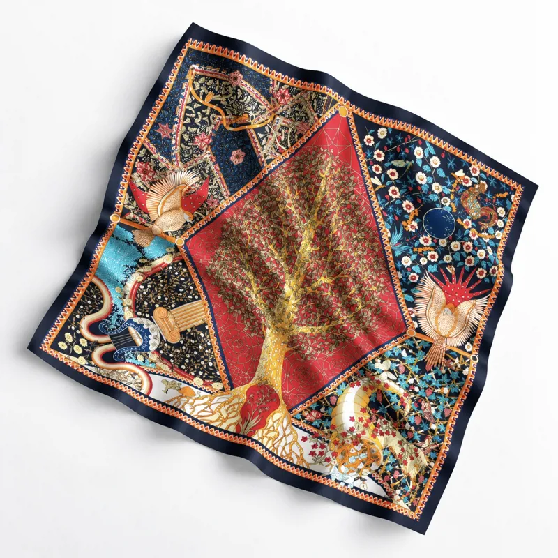 Non Silk Multicolor Vintage Paisley Scarf