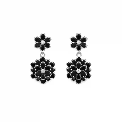 Black Petal Earring