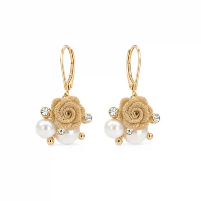 Gold Rose Petal Earring
