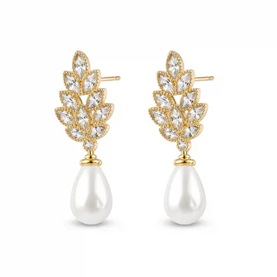 Wreath Pearl Drop Earrings