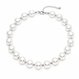 Shell Pearl Silver Necklace view 2