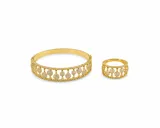 Dotted Bangle & Ring Set view 1