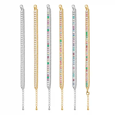 Stone Layered Anklets