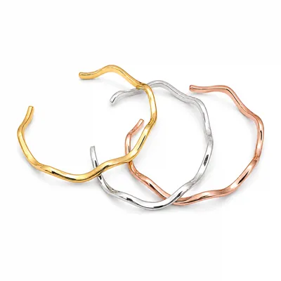 3Tone Wave Bangle