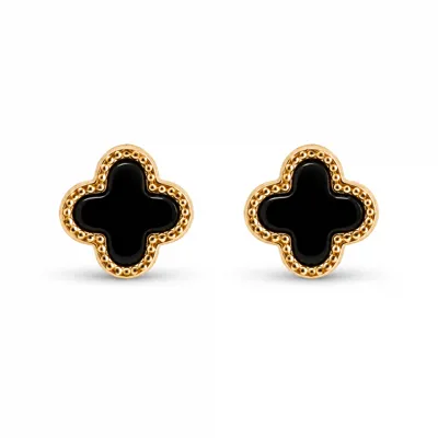 Black Big Stud Earrings