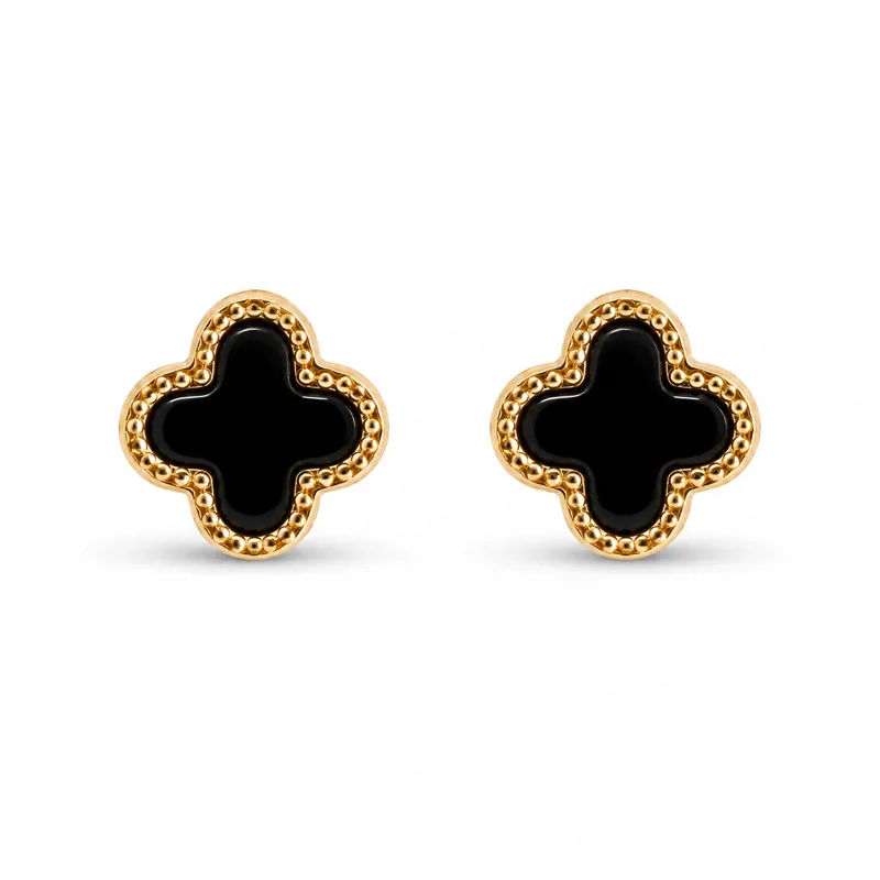 Black Big Stud Earrings